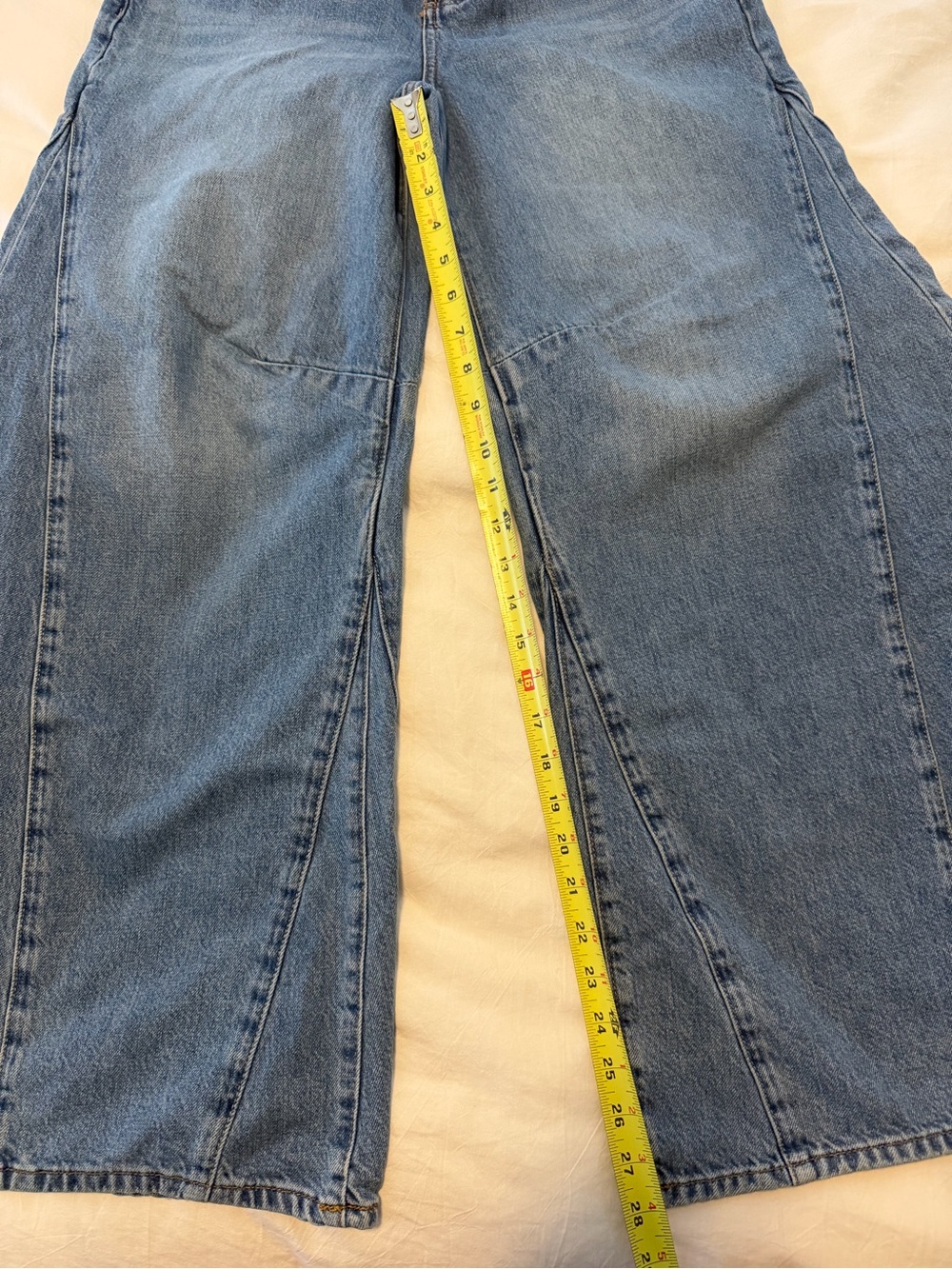 Free People Eden slouchy Light Blue Wide-Leg Jeans - Picture 9 of 12